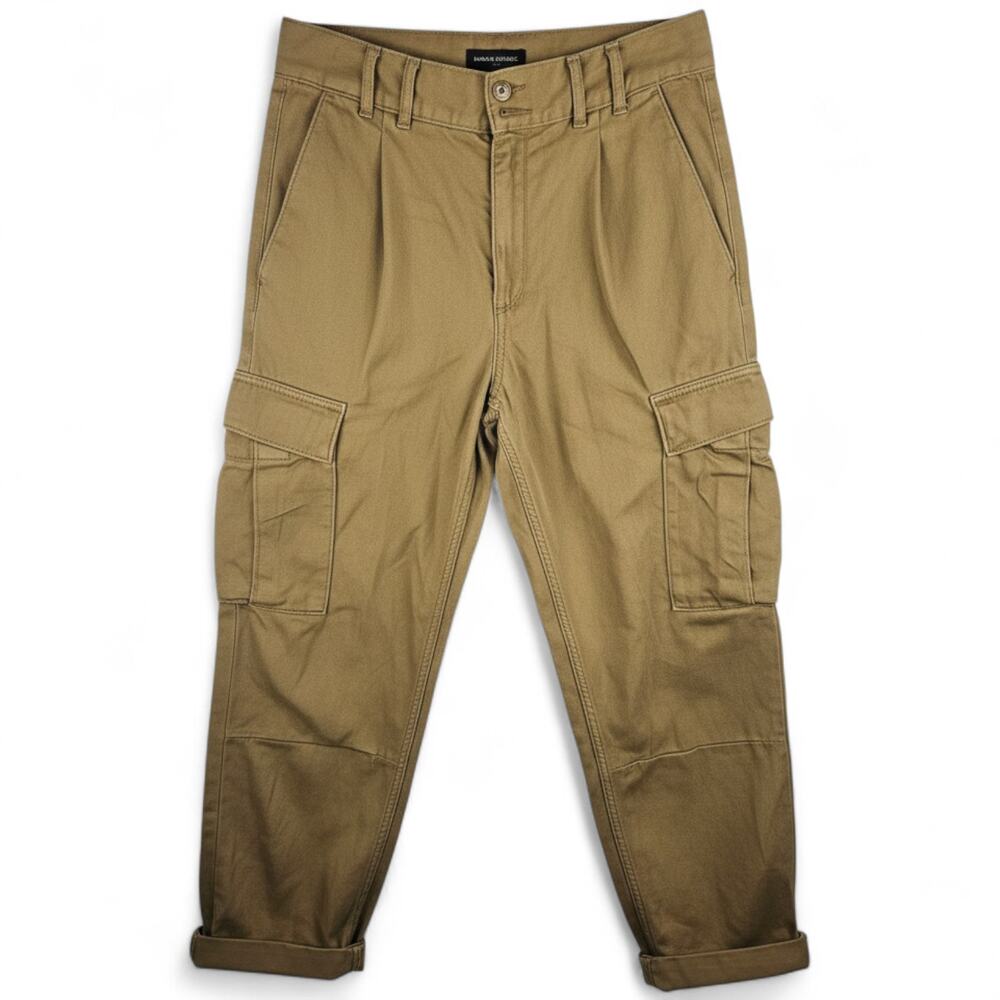 BANANA REPUBLIC Baggy Cargo Pants Women's 27/4 Khaki Relaxed Utility Minimalist